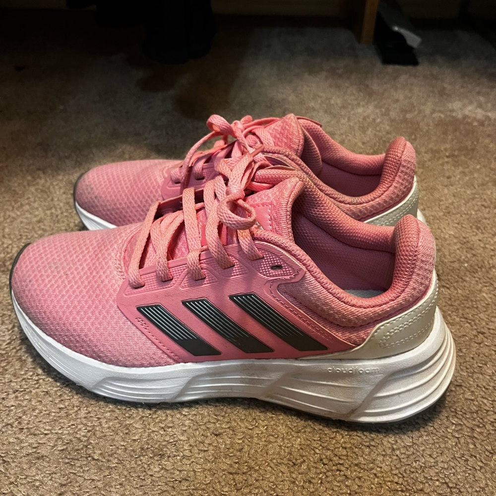 Adidas Pink Running Shoes with Black Accents